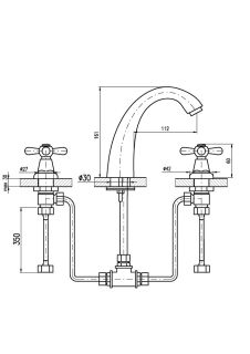 Смеситель для раковины Rav Slezak Morava retro MK533.5Z золото